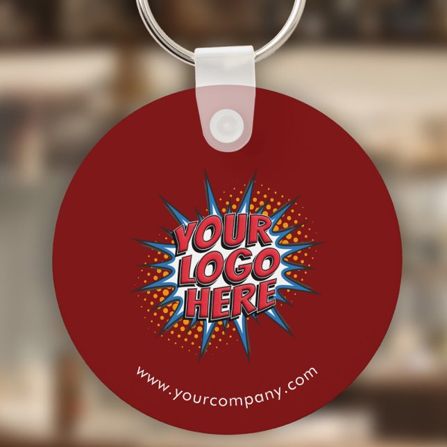 Custom Logo, Custom Text, Red Keychain (Creator Uploaded)