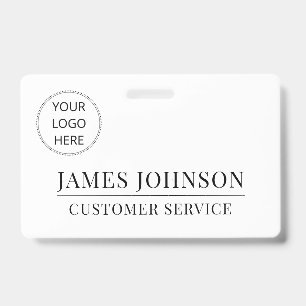 Custom Logo Customer Service Employee Name Badge