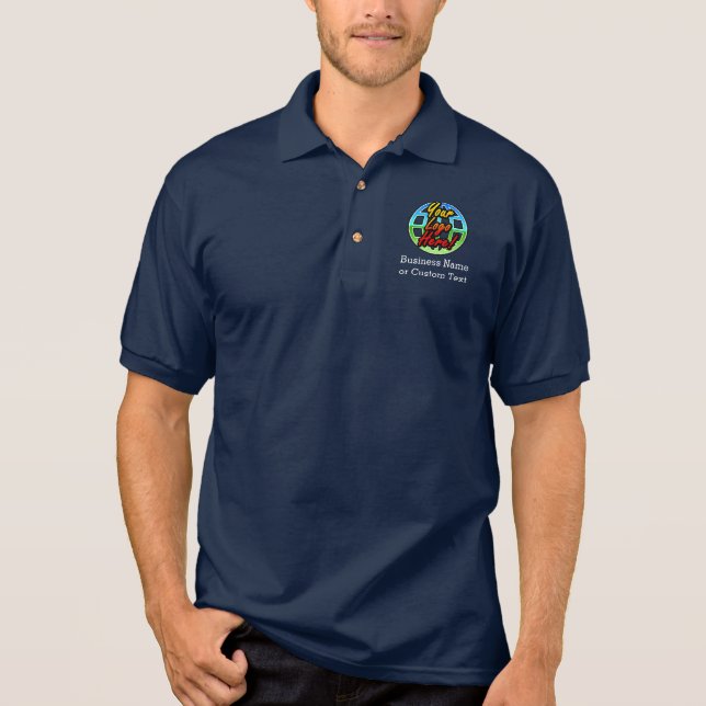 Custom Logo Dark Golf Shirt, No Minimum Quantity Polo Shirt (Front)