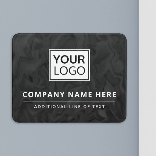 Custom logo dark marbled look business door sign