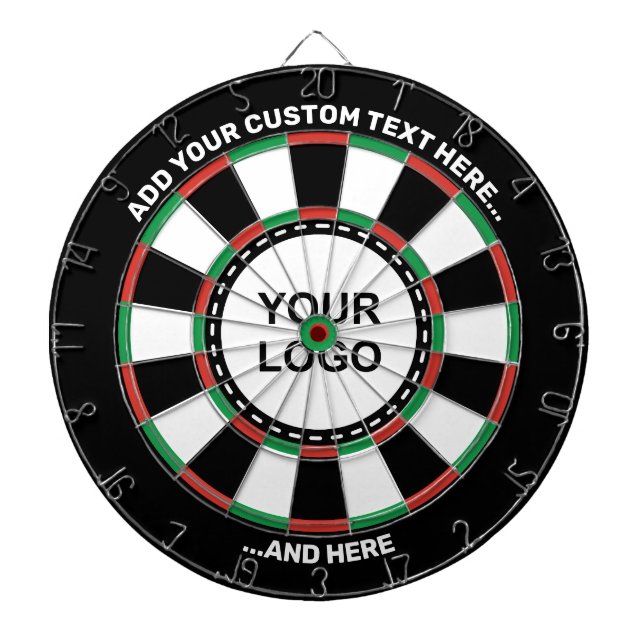 Custom Logo Dartboard with Text (Front)