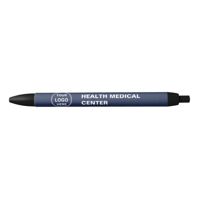 Custom Logo Doctor Clinic Healthcare Navy Blue Pen (Front)
