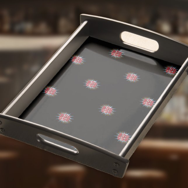 Custom Logo Drink or Food Black Serving Tray (Creator Uploaded)