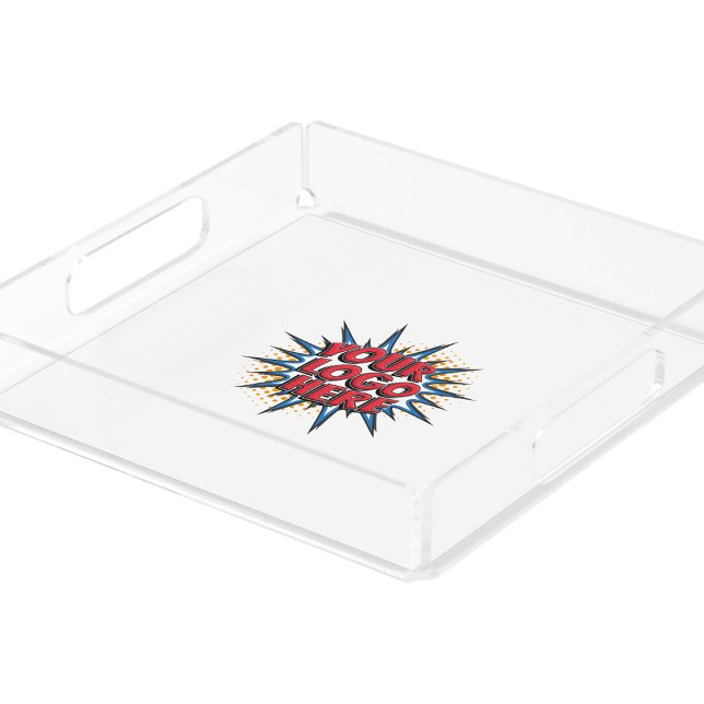 Custom Logo Drink or Food Serving Acrylic Tray (Creator Uploaded)