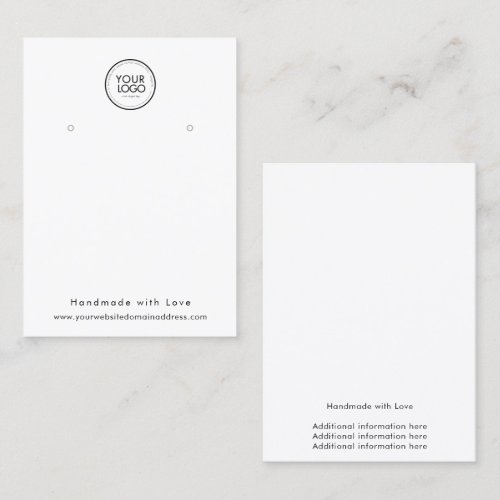 Custom Logo Earring Display Business Card