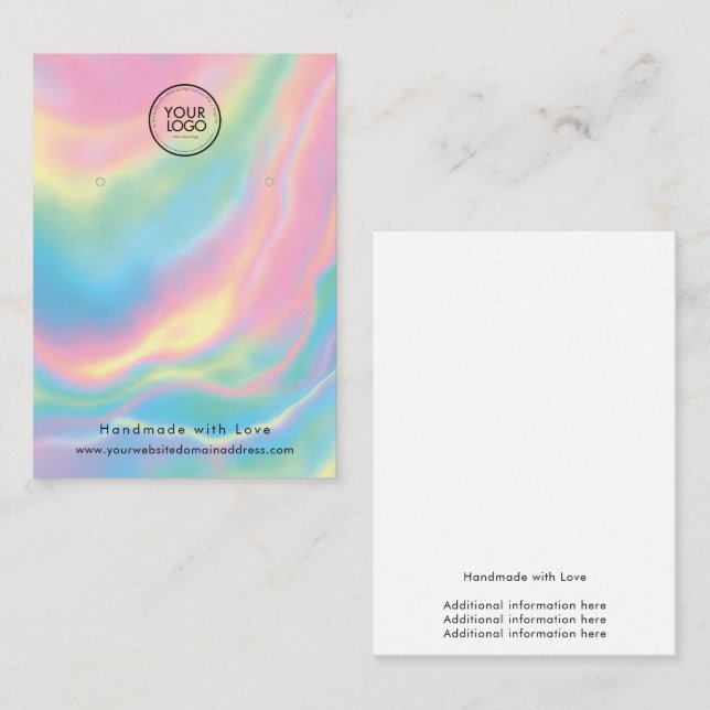 Custom Logo Earring Display Business Card (Front/Back)