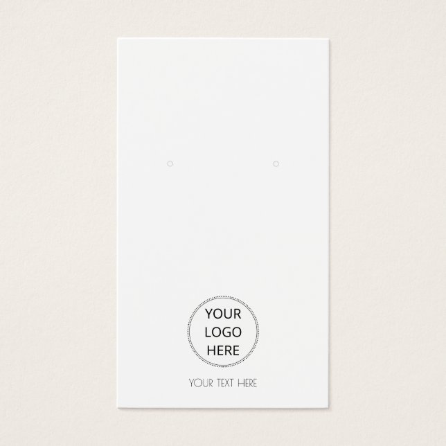 Custom Logo Earring Display Card (Front)
