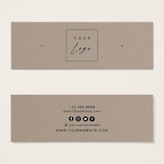 Custom Logo • Earring Hoops Studs Display Card