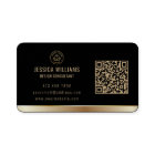 Custom Logo Elegant Black Gold QR Code