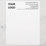 Custom Logo Elegant Business Office Letterhead<br><div class="desc">Custom Simple Personalized Your Business Office or Personal Letterhead with Logo / Photo - Add Your Logo - Image - Photo / Name - Company / Address / Contact Information - Phone / E-mail / Website / more. Choose / add your favorite font - text colors. Resize and move or...</div>