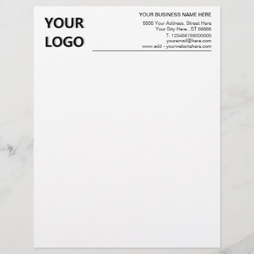 Custom Logo Elegant Business Office Letterhead