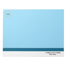 Custom Logo Elegant Dusty Blue White Magnet