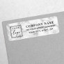 Custom logo elegant marble business return address label