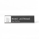 Custom Logo Elegant Minimalist Black White Acrylic