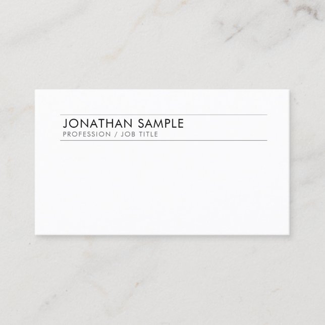 Custom Logo Elegant Modern Simple Template Business Card (Front)