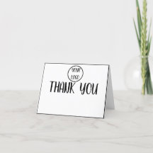 Custom Logo Elegant Modern Thank You Card