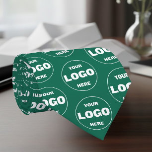 Custom Logo Emerald Green - Professional Branded Neck Tie