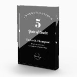 Custom logo Employee 5 years of service vertical Acrylic Award<br><div class="desc">Celebrate a decade of dedication and commitment with our Employee 5 Years of Service Custom Logo Acrylic Award. It's important to recognize and appreciate your employees for their years of service, and this elegant trophy-style acrylic block is the perfect way to convey your appreciation. The award features a sleek black...</div>