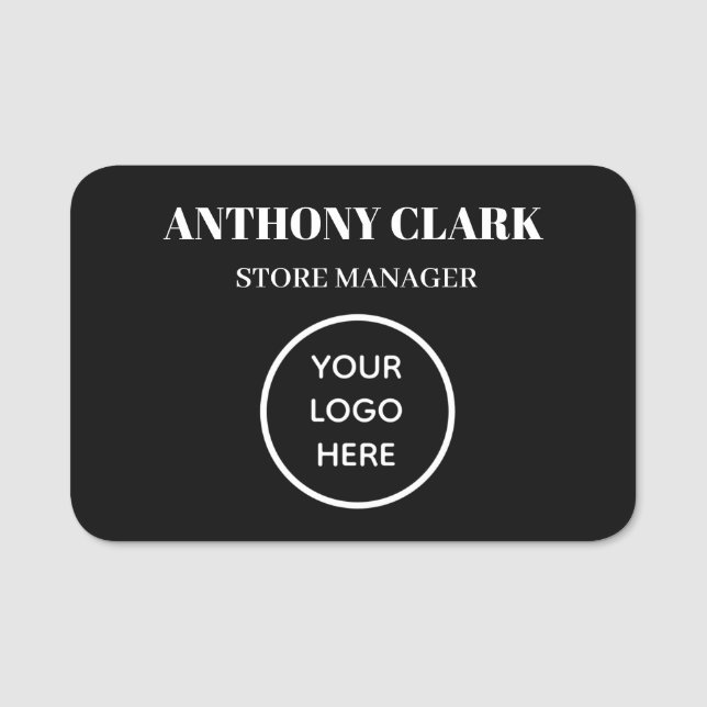 Custom Logo Employee Magnetic Company Name Tag (Front)