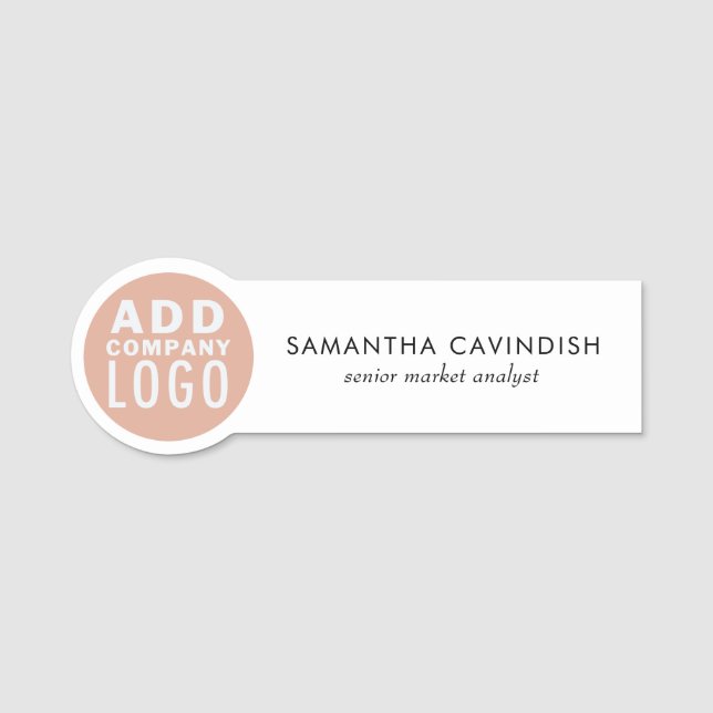 Custom Logo Employee Magnetic Name Tag (Front)