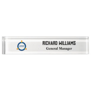 Custom Logo Employee Magnetic Or Safety Pin Name T Desk Name Plate
