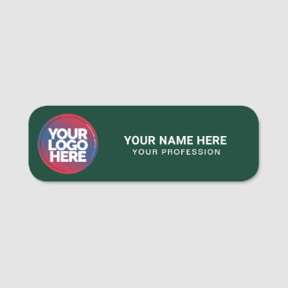Custom Logo Employee magnetic or safety pin Name Tag