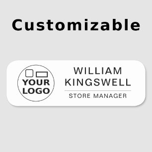 Custom Logo Employee magnetic or safety Pin Name Tag