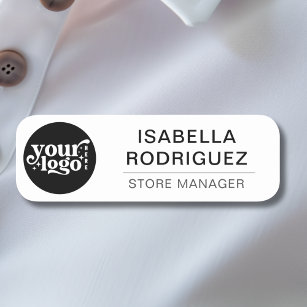 Custom Logo Employee Magnetic Or Safety Pin  Name Tag