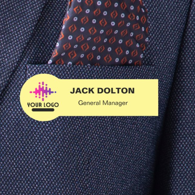 Custom Logo Employee Magnetic Or Safety Pin Name Tag (Creator Uploaded)