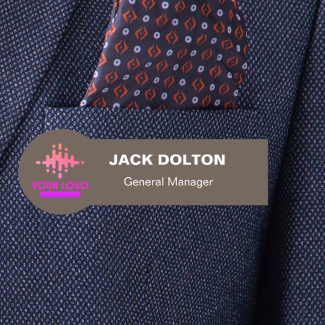 Custom Logo Employee Magnetic Or Safety Pin Name Tag (Creator Uploaded)