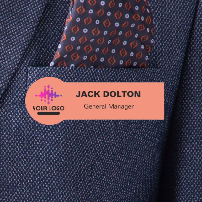 Custom Logo Employee Magnetic Or Safety Pin Name Tag (Creator Uploaded)