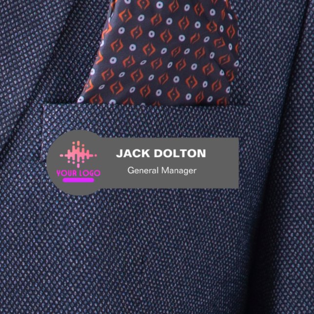 Custom Logo Employee Magnetic Or Safety Pin Name Tag (Creator Uploaded)