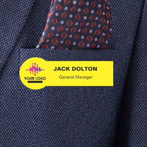 Custom Logo Employee Magnetic Or Safety Pin Name Tag