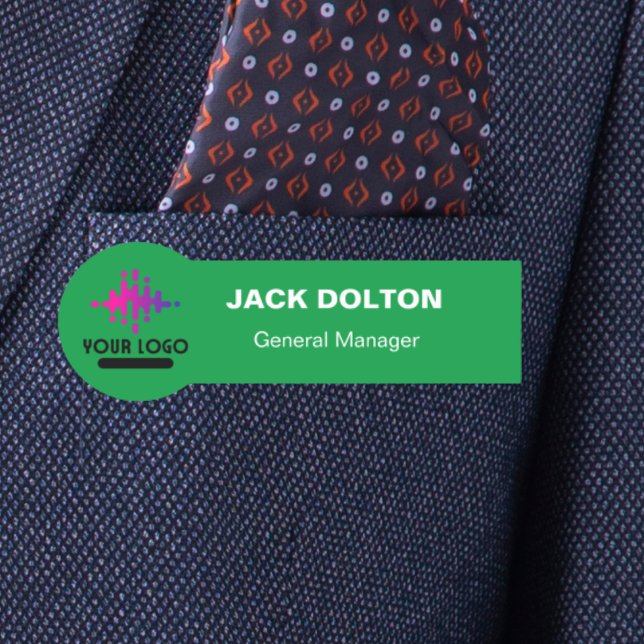 Custom Logo Employee Magnetic Or Safety Pin Name Tag (Creator Uploaded)