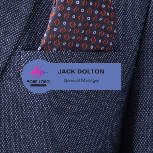 Custom Logo Employee Magnetic Or Safety Pin Name Tag