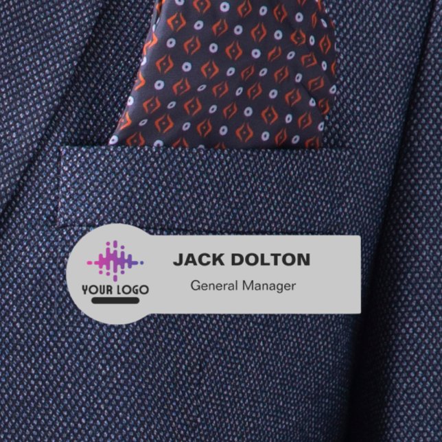 Custom Logo Employee Magnetic Or Safety Pin Name Tag (Creator Uploaded)