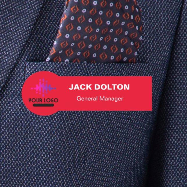 Custom Logo Employee Magnetic Or Safety Pin Name Tag (Creator Uploaded)