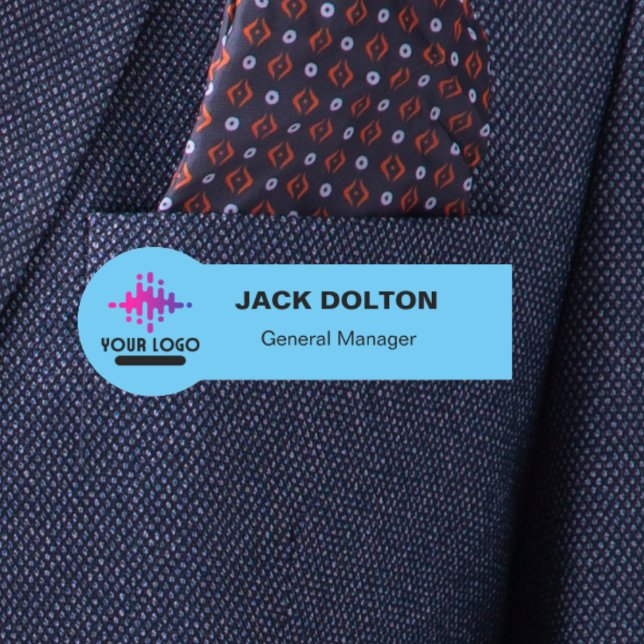 Custom Logo Employee Magnetic Or Safety Pin Name Tag (Creator Uploaded)