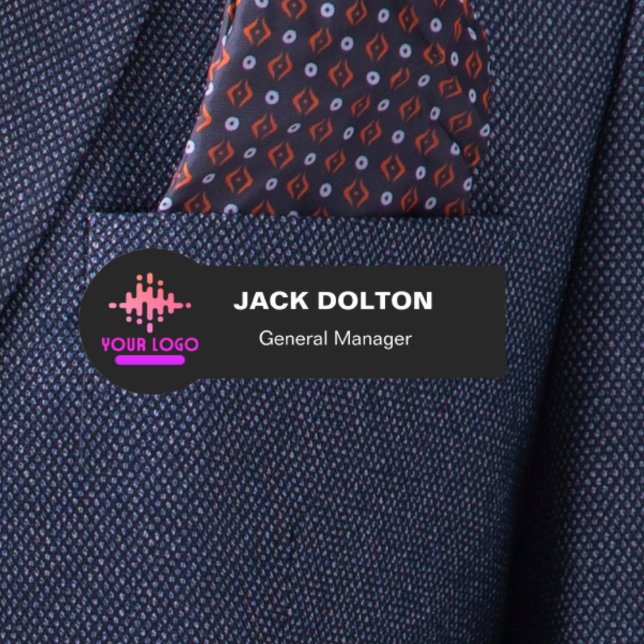 Custom Logo Employee Magnetic Or Safety Pin Name Tag (Creator Uploaded)