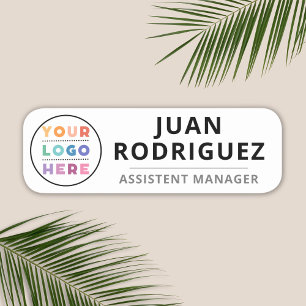 Custom Logo Employee Magnetic Or Safety Pin Name Tag