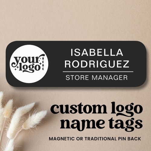 Custom Logo Employee Magnetic Or Safety Pin  Name Tag