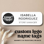 Custom Logo Employee Magnetic Or Safety Pin  Name Tag<br><div class="desc">Looking for branded name tags for your employees? Check out this Custom Logo Employee Magnetic Or Safety Pin Name Tag. You can add your logo and details very easily or customize even further by using the design tool. Happy branding!</div>