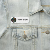 Custom Logo Employee Magnetic Or Safety Pin Name Tag (In Situ)