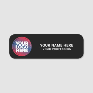 Custom Logo Employee magnetic or safety pin Name Tag