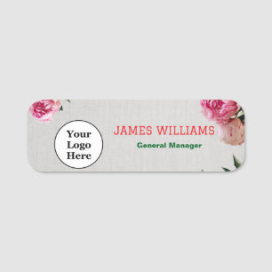 Custom Logo Employee Magnetic Or Safety Pin Name Tag