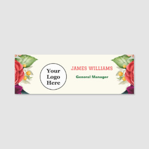 Custom Logo Employee Magnetic Or Safety Pin Name Tag
