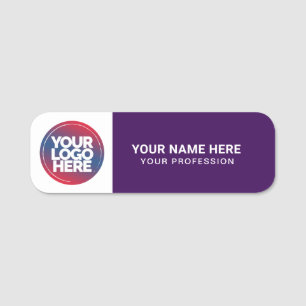 Custom Logo Employee magnetic or safety pin Name Tag