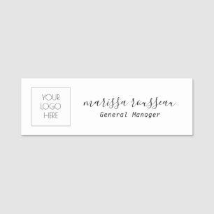 Custom Logo Employee Magnetic OR Safety Pin Name Tag