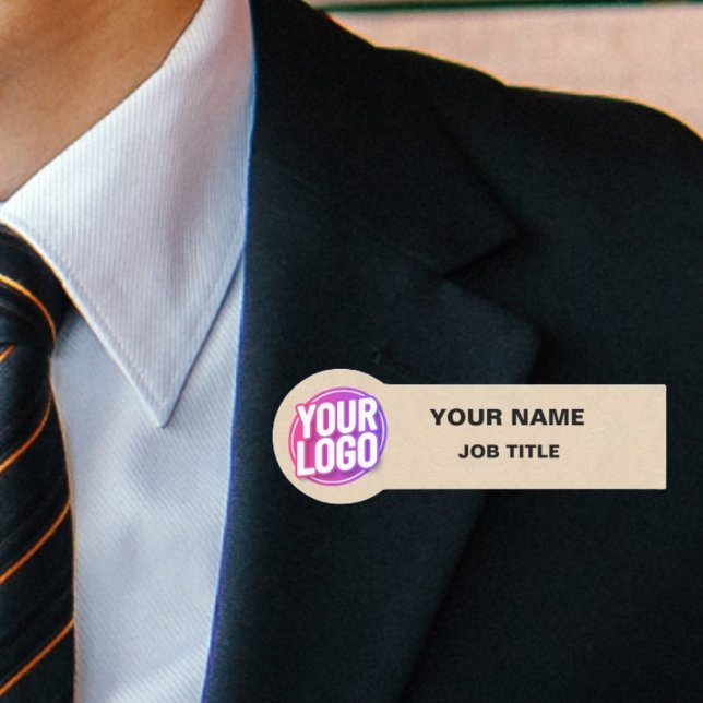 Custom Logo Employee Magnetic Or Safety Pin Sandy Name Tag (Creator Uploaded)