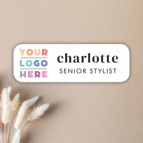 Custom Logo Employee Magnetic or Safety Pin Simple Name Tag